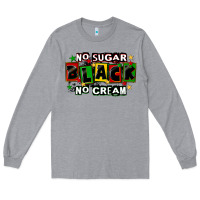 Heather Grey no sugar no cream black Long Sleeve Tee - CowGirlArtShop