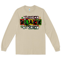 Mushroom no sugar no cream black Long Sleeve Tee - CowGirlArtShop