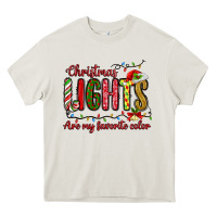 Cream christmas lights are my favorite color Heavy Core Tee - MaliasSmallBusiness