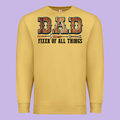 Dad Fixer Of All Things Premium Sweatshirt Designed By Lillyallendesigns