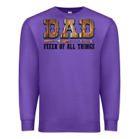 Purple Dad Fixer Of All Things Premium Sweatshirt - LillyAllenDesigns