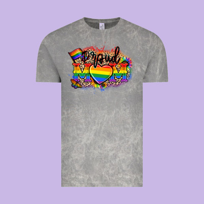 Proud Mom Leopard Vintage Tee Designed By Nancycooperartshop
