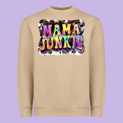 Mama Junkie Mother's Day Heavyweight Sweatshirt Designed By Fadigitalartstudio