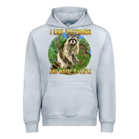 Heather Grey i like raccoons and 3 people Urban Hoodie - BarkalooDesign