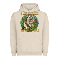 Pigment French Oak i like raccoons and 3 people Urban Hoodie - BarkalooDesign