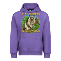 Tulip i like raccoons and 3 people Urban Hoodie - BarkalooDesign