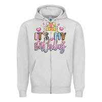 Dove Grey its my birthday la Zipper Hoodie - LillyAllenDesigns