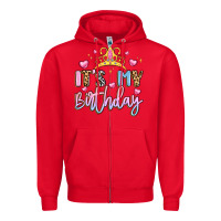 Red its my birthday la Zipper Hoodie - LillyAllenDesigns