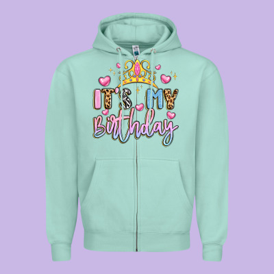 Its My Birthday La Zipper Hoodie Designed By Lillyallendesigns