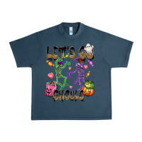 Midnight Navy Let's go ghouls Urban Heavy Tee - NancyCooperArtShop