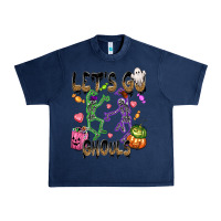 Navy Let's go ghouls Urban Heavy Tee - NancyCooperArtShop