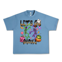 Pebble Blue Let's go ghouls Urban Heavy Tee - NancyCooperArtShop