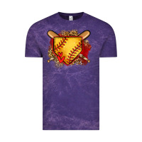 Cloud Purple softball home plate Vintage Tee - Jasminsmagicworld