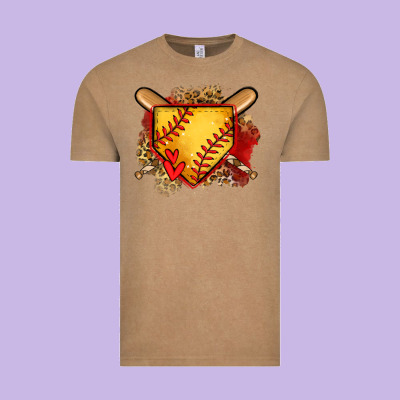 Softball Home Plate Vintage Tee Designed By Jasminsmagicworld