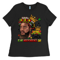 Black juneteenth is my independence day Ladies Tee - LillyAllenDesigns