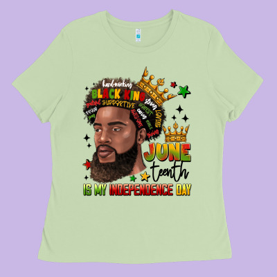 Juneteenth Is My Independence Day Ladies Tee Designed By Lillyallendesigns