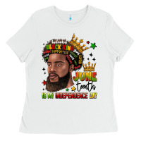 White juneteenth is my independence day Ladies Tee - LillyAllenDesigns