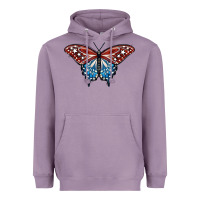 Lavender Patriotic American Butterfly Heavyweight Hoodie - LillyAllenDesigns