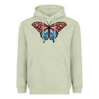 Matcha Patriotic American Butterfly Heavyweight Hoodie - LillyAllenDesigns