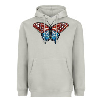 Moon Dust Patriotic American Butterfly Heavyweight Hoodie - LillyAllenDesigns