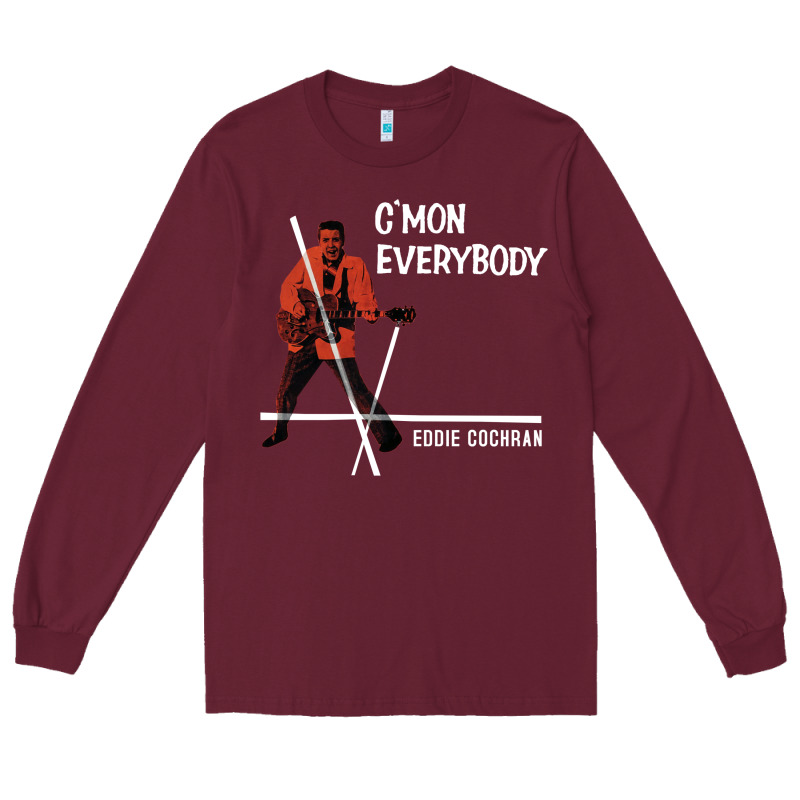 Eddie Cochran C Mon Everybody Album Cover Long Sleeve Tee by tuanDangUi | Teevron