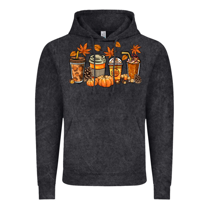 Fall Coffee Cups Vintage Hoodie by NancyCooperArtShop | Teevron