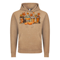 Vintage Coffee Fall coffee cups Vintage Hoodie - NancyCooperArtShop