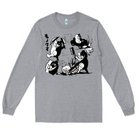 Heather Grey monokuma 1 Long Sleeve Tee - tuanDangUi