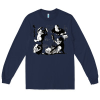 Navy monokuma 1 Long Sleeve Tee - tuanDangUi