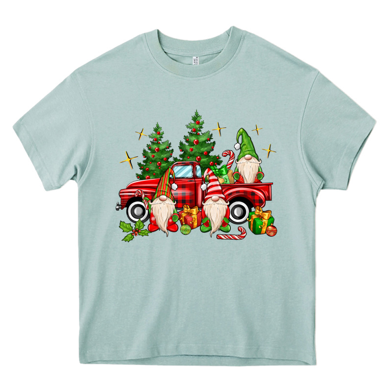 Christmas Gnomes Truck Heavy Core Tee by MaliasSmallBusiness | Teevron