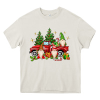 Cream christmas gnomes truck Heavy Core Tee - MaliasSmallBusiness