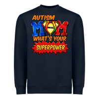 Navy Autism mom what's your superpower Mother's Day Heavyweight Sweatshirt - FaDigitalArtStudio