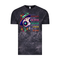 Cloud Black You are braver than you think sugar skull Vintage Tee - NancyCooperArtShop