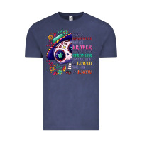Vintage Denim You are braver than you think sugar skull Vintage Tee - NancyCooperArtShop