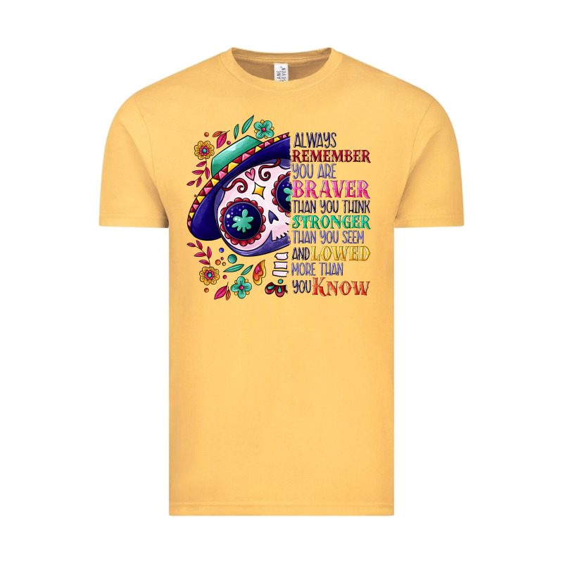 You Are Braver Than You Think Sugar Skull Vintage Tee by NancyCooperArtShop | Teevron