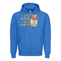 Half Human Half Coffee Zipper Hoodie | Teevron