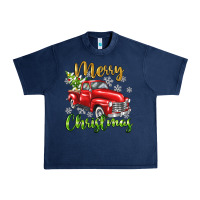 Navy Merry Christmas truck Urban Heavy Tee - texasbilliewilder