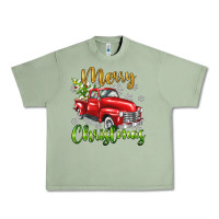 Oil Green Merry Christmas truck Urban Heavy Tee - texasbilliewilder