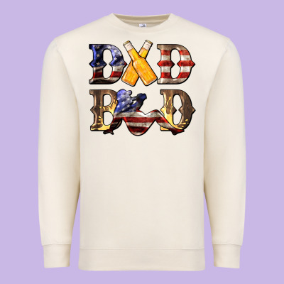 American Dad Bod Premium Sweatshirt Designed By Lillyallendesigns