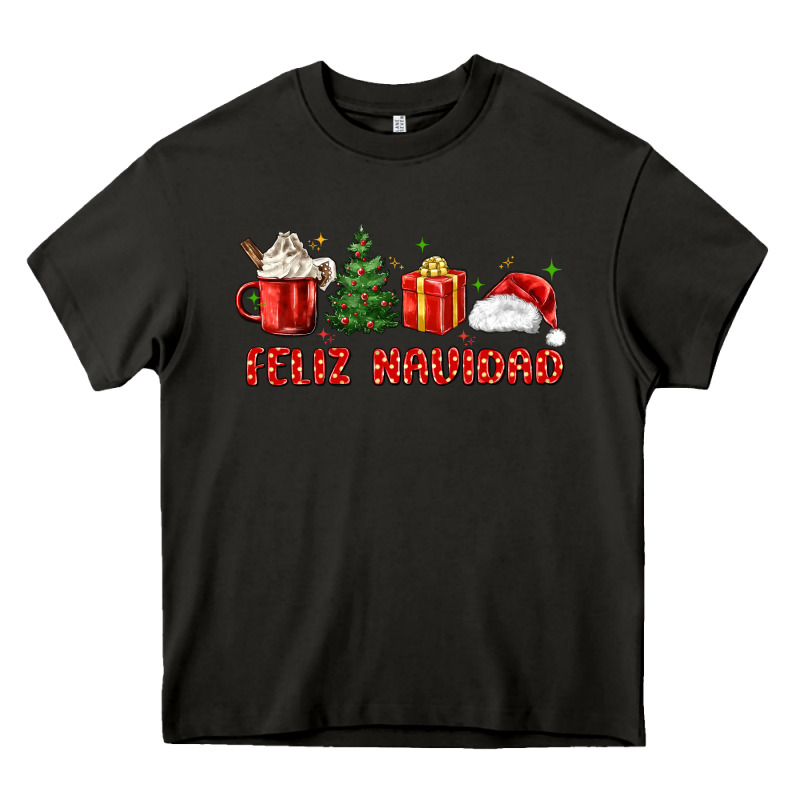 Feliz Navidad Heavy Core Tee by MaliasSmallBusiness | Teevron