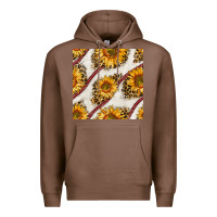 Chestnut baseball sunflowers and leopard seamless pattern Premium Hoodie - BundleAndBundleShop