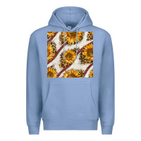 Colony Blue baseball sunflowers and leopard seamless pattern Premium Hoodie - BundleAndBundleShop