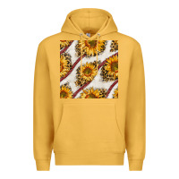 Mustard baseball sunflowers and leopard seamless pattern Premium Hoodie - BundleAndBundleShop
