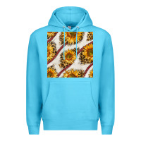 Ocean Blue baseball sunflowers and leopard seamless pattern Premium Hoodie - BundleAndBundleShop