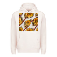 Pale Pink baseball sunflowers and leopard seamless pattern Premium Hoodie - BundleAndBundleShop