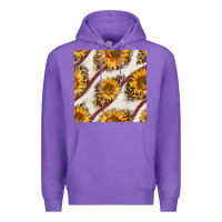 Purple baseball sunflowers and leopard seamless pattern Premium Hoodie - BundleAndBundleShop
