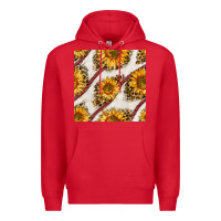Red baseball sunflowers and leopard seamless pattern Premium Hoodie - BundleAndBundleShop