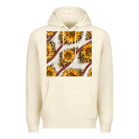 Sandshell baseball sunflowers and leopard seamless pattern Premium Hoodie - BundleAndBundleShop