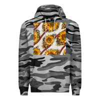 Slate Camo baseball sunflowers and leopard seamless pattern Premium Hoodie - BundleAndBundleShop