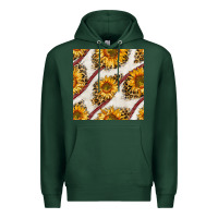 Sports Green baseball sunflowers and leopard seamless pattern Premium Hoodie - BundleAndBundleShop